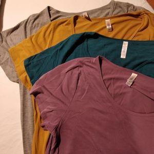 Lularoe Classic 4 - Purple/Teal/Mustard/Gray 2XL